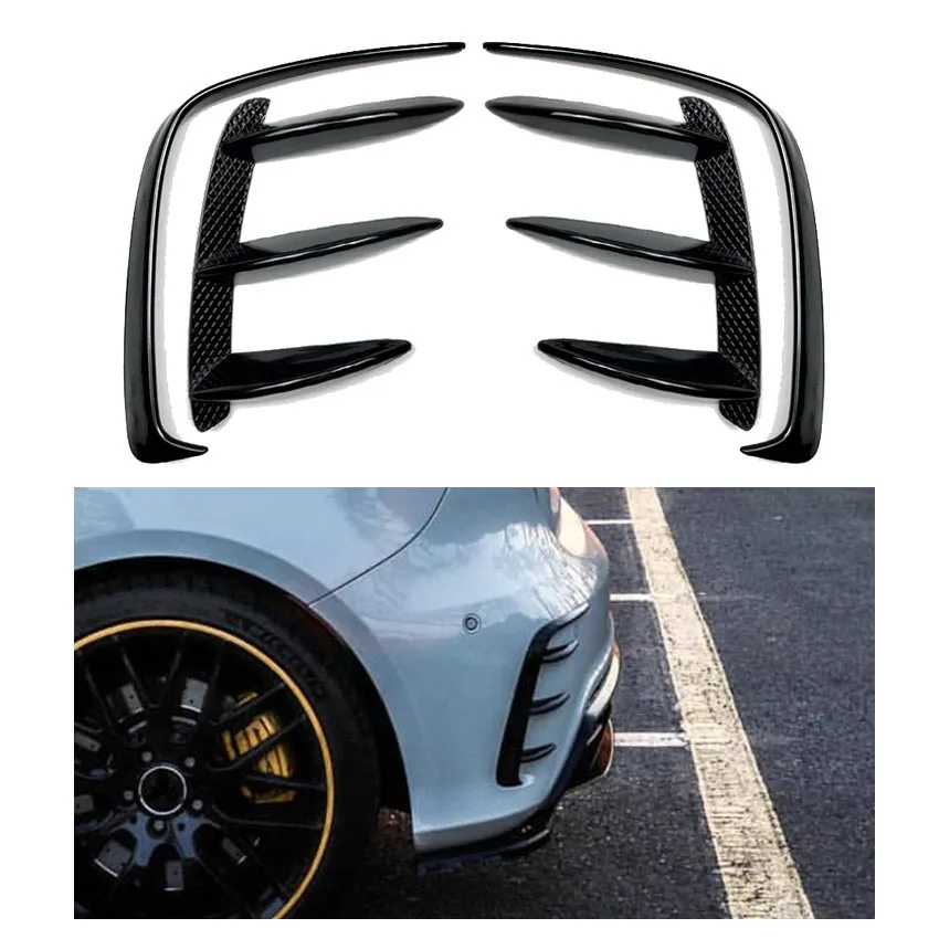 Gloss Black Rear Bumper Vent Canard Spoiler For Mercedes Benz W176 A200 A250 A260 A45