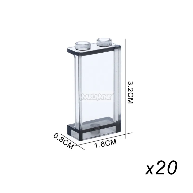MARUMINE MOC Baustein Teil Fenster Glas Haus Transparente Wandpaneel 87552 87544 60581 87543 59349 Kreatives Ziegelzubehör