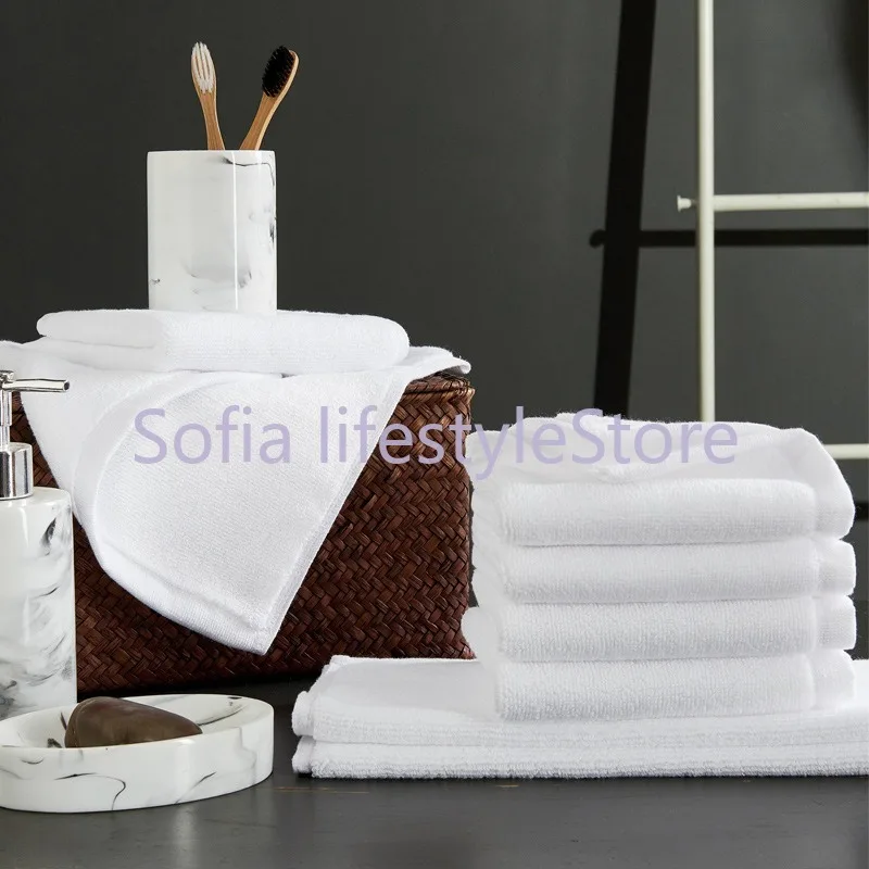 High Quality New 100% Cotton Bath Towels White Embroidery Star Hotel Luxury Bath Towel Sets Soft Hand Towel Absorbent 2020 New