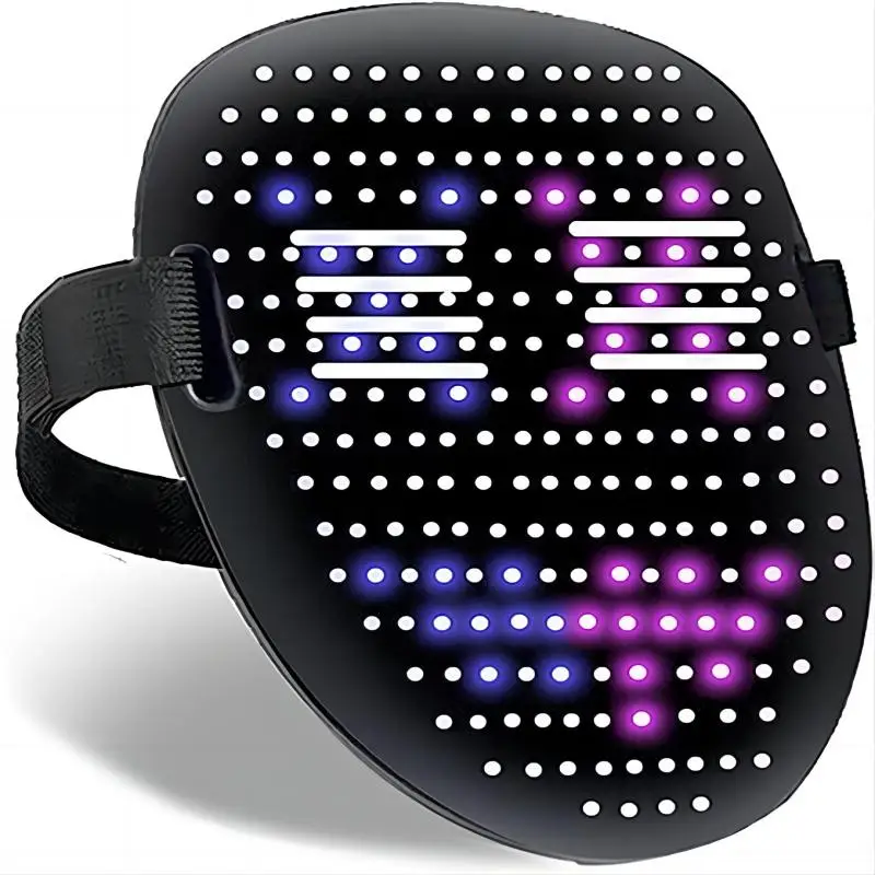 Led Light Mask 50 Pattern Gesture Control Face Change Face Change Halloween Christmas Party Dance Costume Cosplay