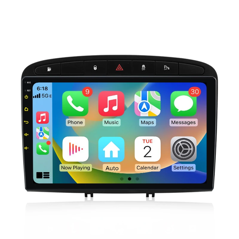 Junsun 9 inch Android 15 autoradio voor Peugeot 308 308SW 2007-2015 408 2012-2020 draadloos voor Apple CarPlay Auto IPS scherm stereo multimediaspeler automotive slimme intelligente systemen 2 Din - afbeelding 2