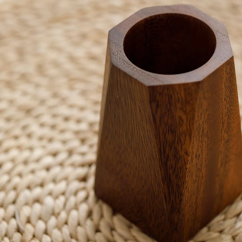 Polishing Design Desktop Storage Supplies Wooden Desk Accessories Pen Storage Box Walnut Pen Holder Black Walnut Pen Holder