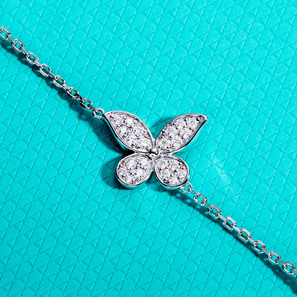 AnuJewel Moissanite Butterfly Bracelet 925 Sterling Silver 18K Gold Plated 18+5cm Adjustable Bracelets Anklet for Women Jewelry