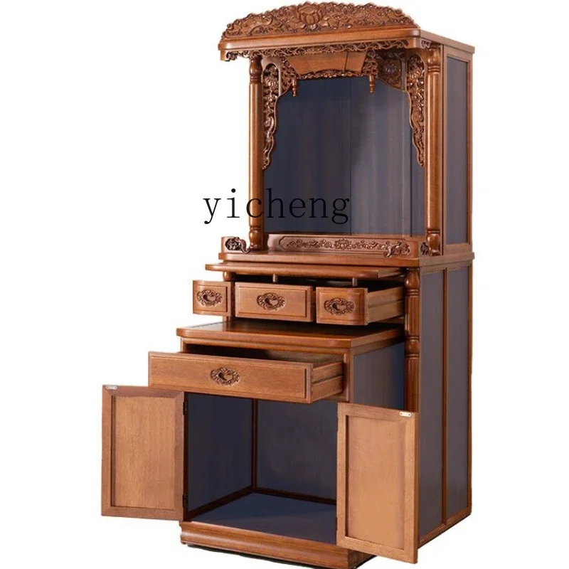 XL Buddhist Scene New Chinese Vertical Cabinet Shrine Table Modern Household Light Luxury Living Room Shrine Table Cabinet