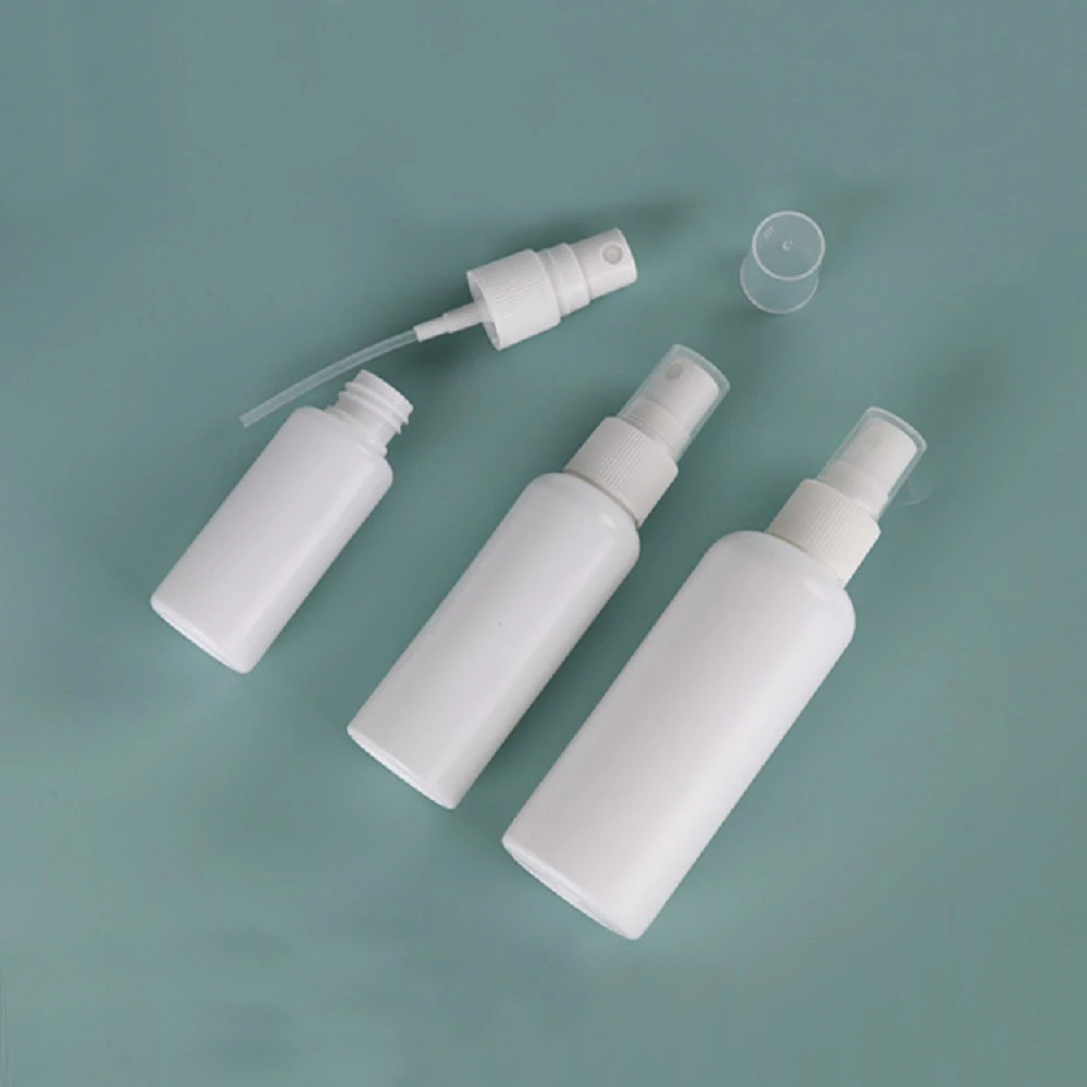 10ml 30ml 60ml Empty Spray Bottles Plastic Perfume Vials Clear White Refillable Cosmetic Packing Container