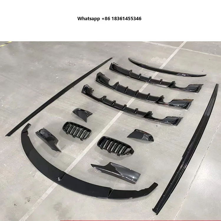 For  3 Series F30 F35 Dream Garage Factory Sales MP Darth Vader Style Grille Front & Rear Lips Rear Spoiler Body Kit