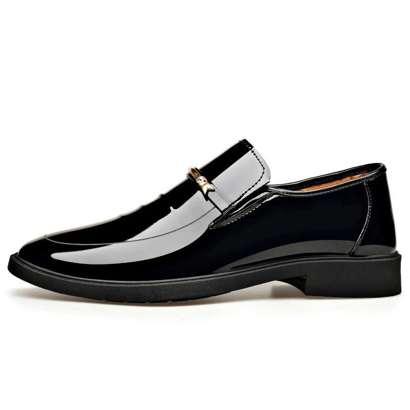 

Mens Dress Shoes Formal Business Oxford High Gloss Patent Slip On Loafers Comfortable Casual Driving Boat Shoe For Men