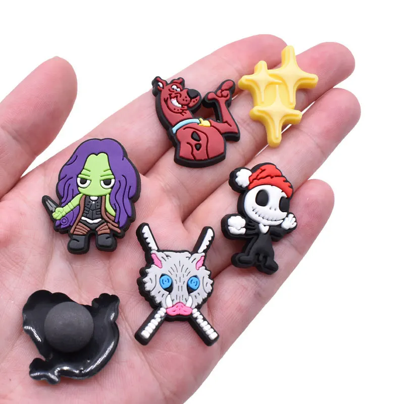 1pcs Halloween Fun Series Hole shoe buckle Shoe Accessories Decorations Fit Wristband  Charm Party Present