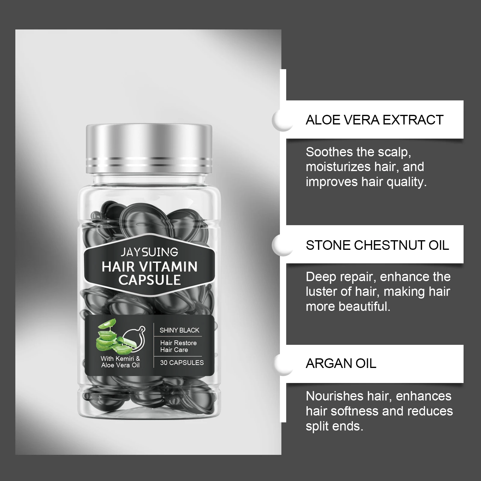 Капсула для ухода за эфирным маслом для волос Jaysuing, лечение разглаживания волос для улучшения сухих и раздражаемых эсфирных масел для ухода за волосами, 1 шт.