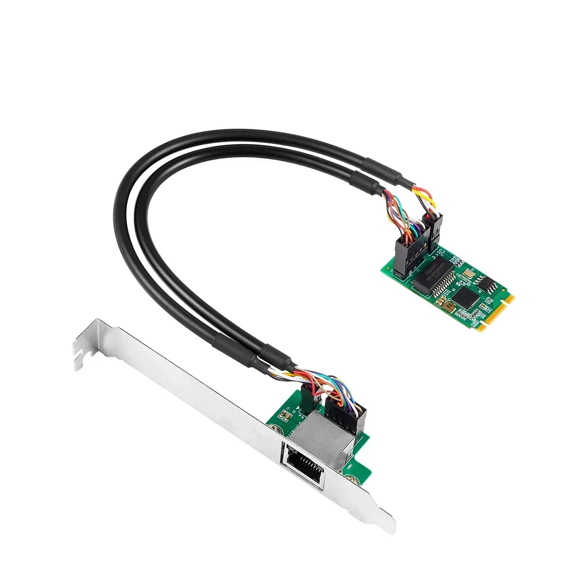 

Чип Intel I225 1 порт 10/100/1000/2500 Мбит/с M.2 B Key M Key To M2 2,5 ГБ Ethernet-карта RJ45 LAN Однопортовая карта контроллера