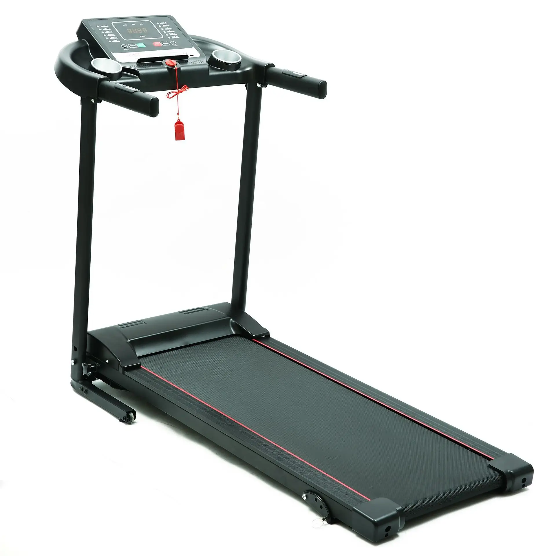 Compact Home Treadmill, Shock-Absorbing Electric Walking Machine for Indoor Exercise, Folding Treadmill for Men Women