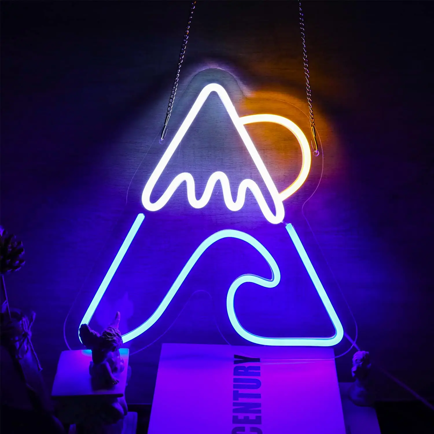 Mountain Landscape Neon Sign Llluminated Sign LED Silent Hill Party Lights House Room Background Wall Decorative Logo