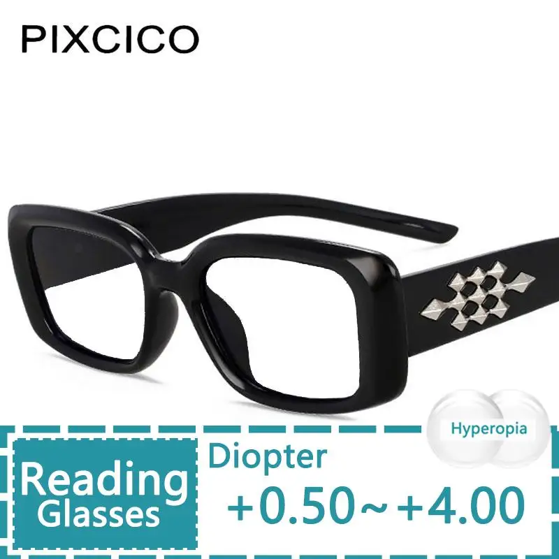 

R56103 Luxury Brand Reading Glasses Women Retro Rivet Hyperopia Ladies Vintage Eyewear +1.00 +2.00
