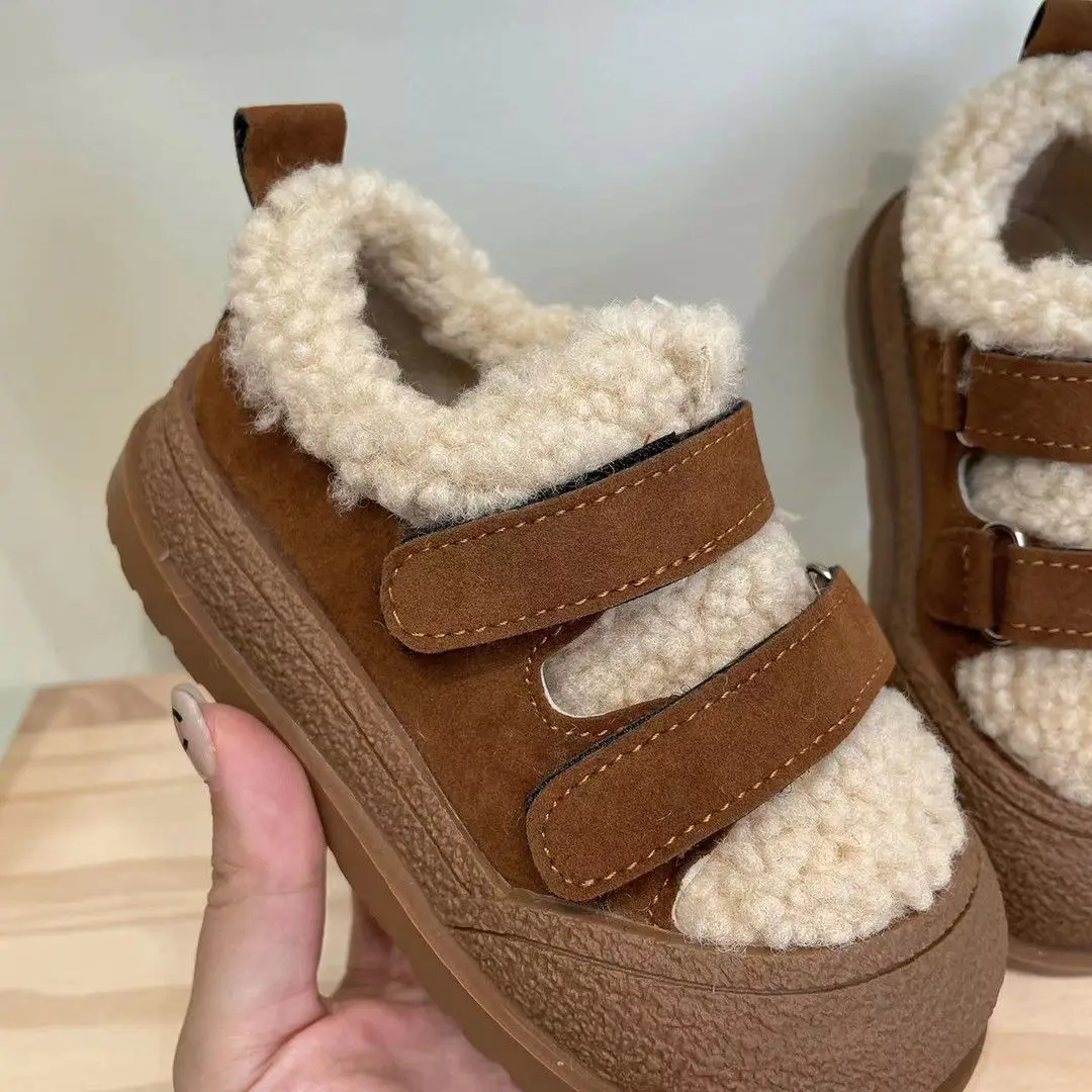 Winter Plush Baby Boots  Baby Girl Boots Casual Toddler Warm Baby Shoes Soft Sole Toddler Baby Shoes for Girls Boys Baby Booties