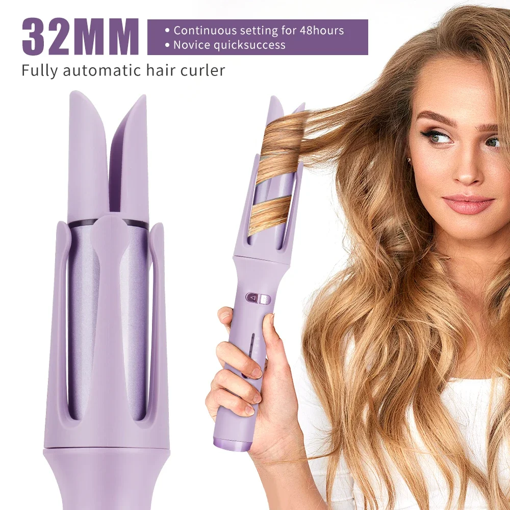 

New Automatic Hair Curler 32MM Auto Rotating Ceramic Hair Roller Professional Curling Iron Curling Wand Hair Styling Tools