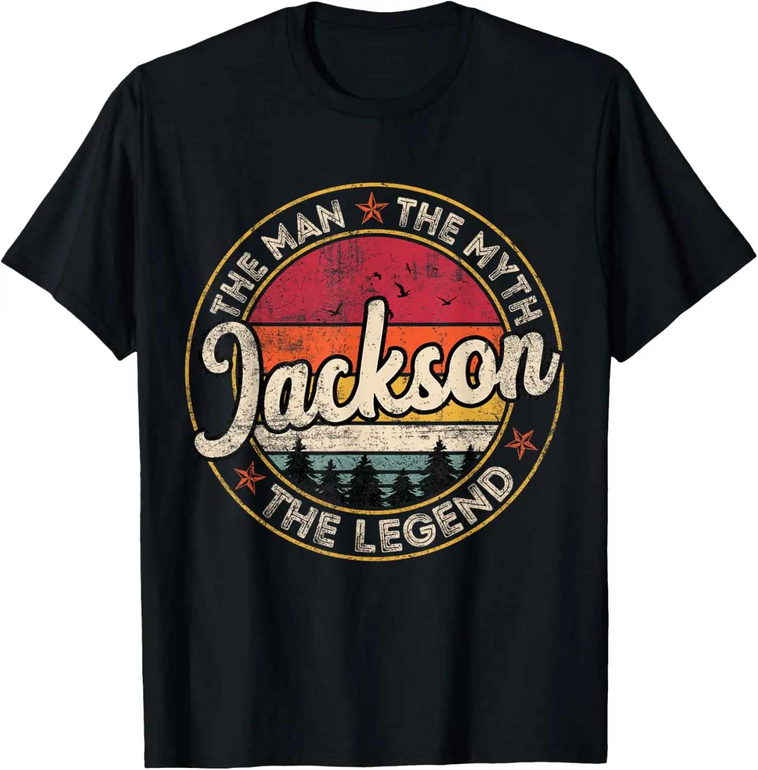 Jackson Man Myth The Legend Personalized Name Tees T Shirts For Men And Women 100% Cotton Trendy Y2K Short-Sleeve Tee – Soft,