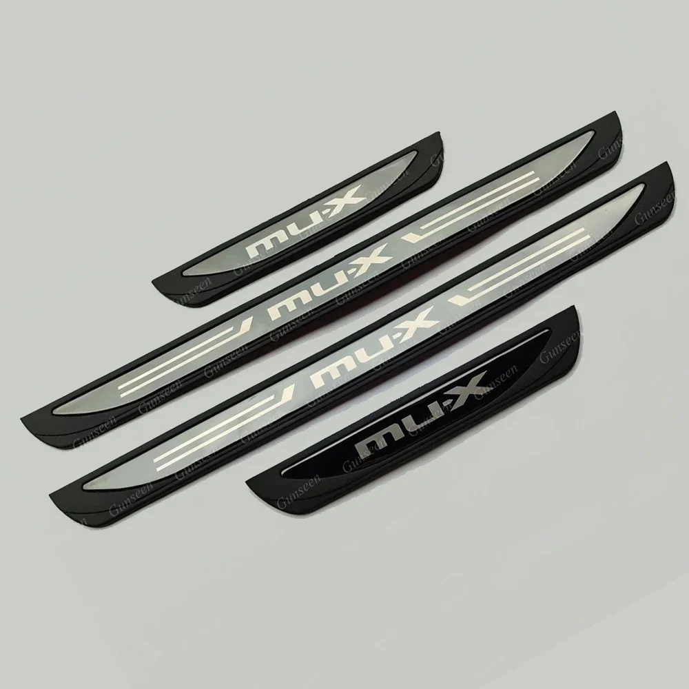 Car For Isuzu MUX MU-X Protector Scuff Plate Door Sill Pedal Accessories Auto Threshold Trim Stickers Styling 2023 2024