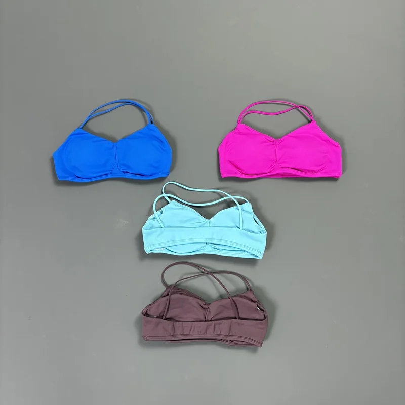 HISTELLO Seamless Yoga Bra Women Push Up Sports Bras Cross Back Open Back Sports Top Quick Dry Sexy Workout Running Crop Tops view 3