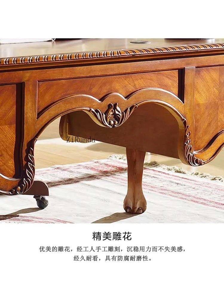 Learning solid wood notebook computer desk for home use, study integrated boss calligraphy table