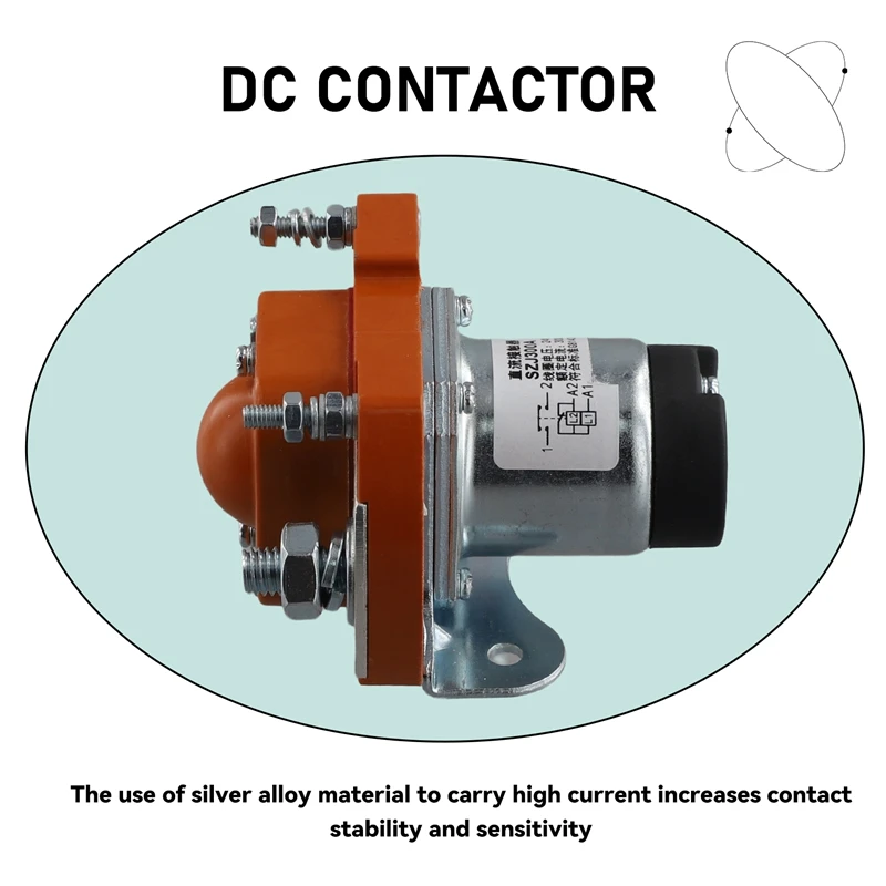 300A/24V DC Contactor Double Coil Contact SZJ300A For Electric Vehicle Forklift Electric Control Systems