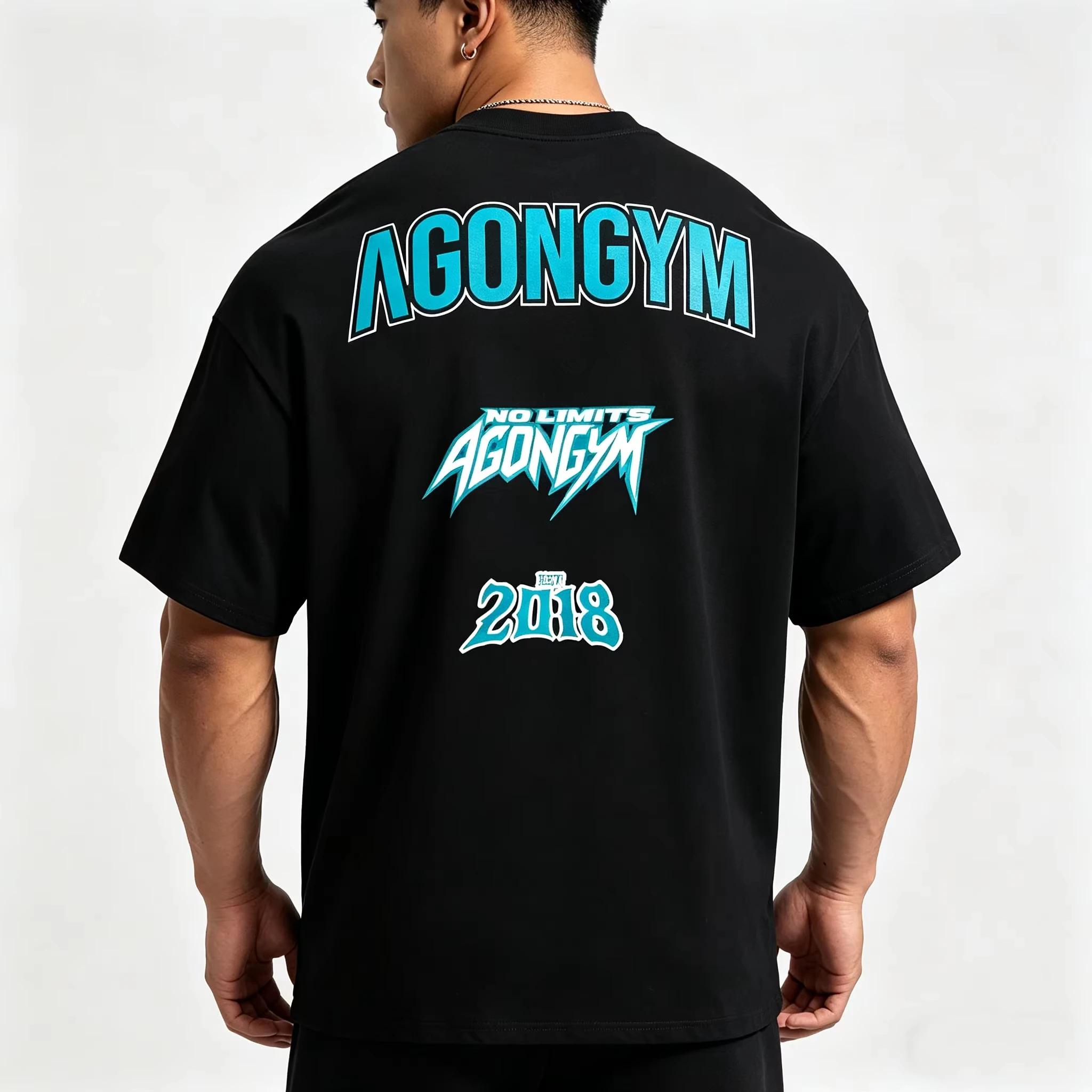 2026 Oversized Loose Summer T-Shirts Short Sleeve Sport Shirts Gym Bodybuilding Fitness Mens Workout Casual Clothing