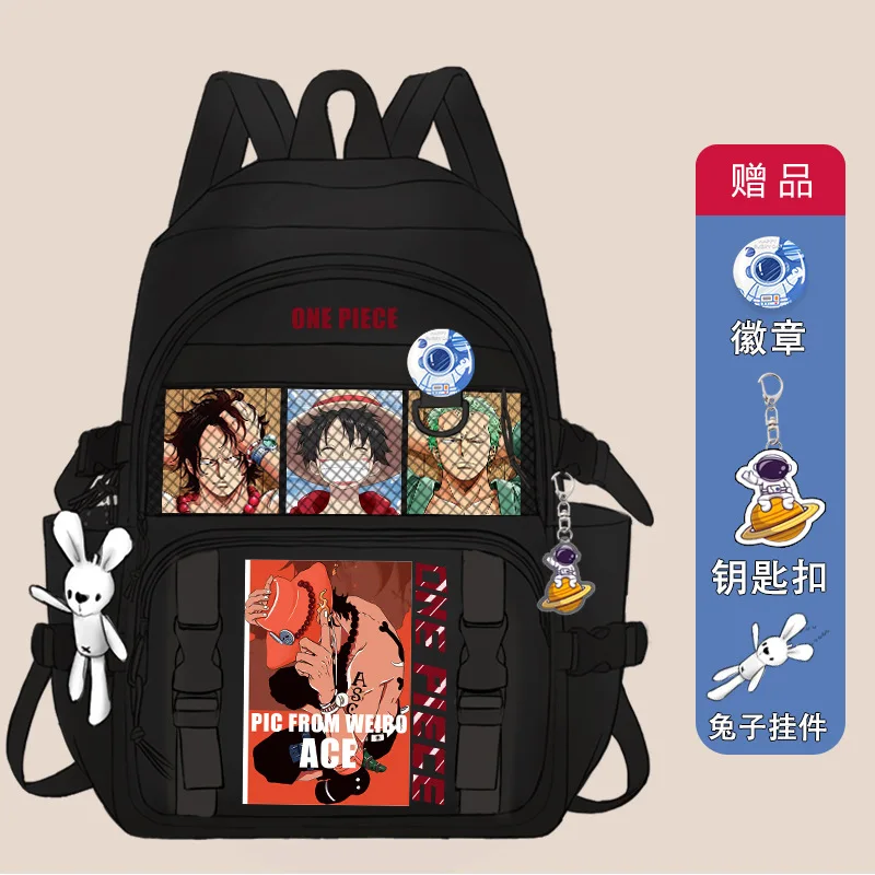 One Piece New Cartoon Student Schoolbag Waterproof Stain Resistant Lightweight Leisure Large Capacity Cute Backpack