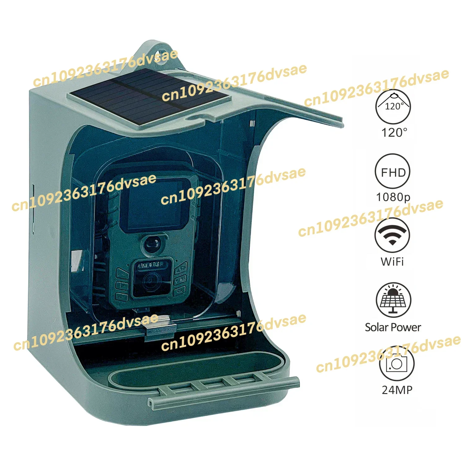 

In Stock Suntekcam PIR Bird Species Feeder 24MP/1296P Waterproof WiFi Trail Camera Night Vision Smart Bird Feeder Solar-powered