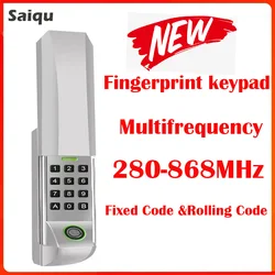 Multifrequency Wireless Fingerprint Keypad Remote Control Garage Door Opener 280-868MHz Gate Remote Control