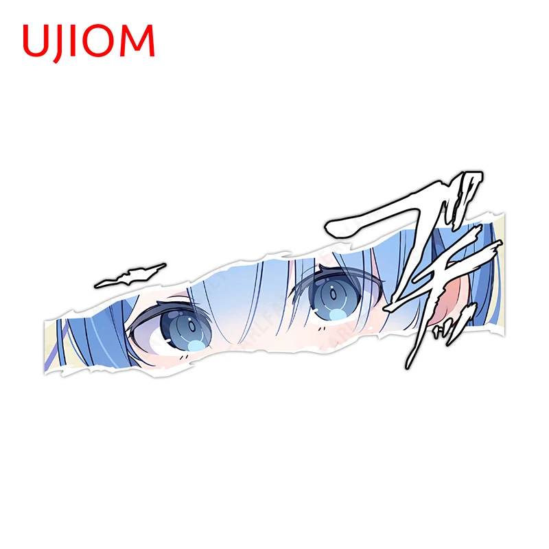 UJIOM Rem Eye Long Strip Wall Sticker Delicate Enchanting Sunscreen Vinyl Decal Suitable For High Quality Adhesive Wallpaper