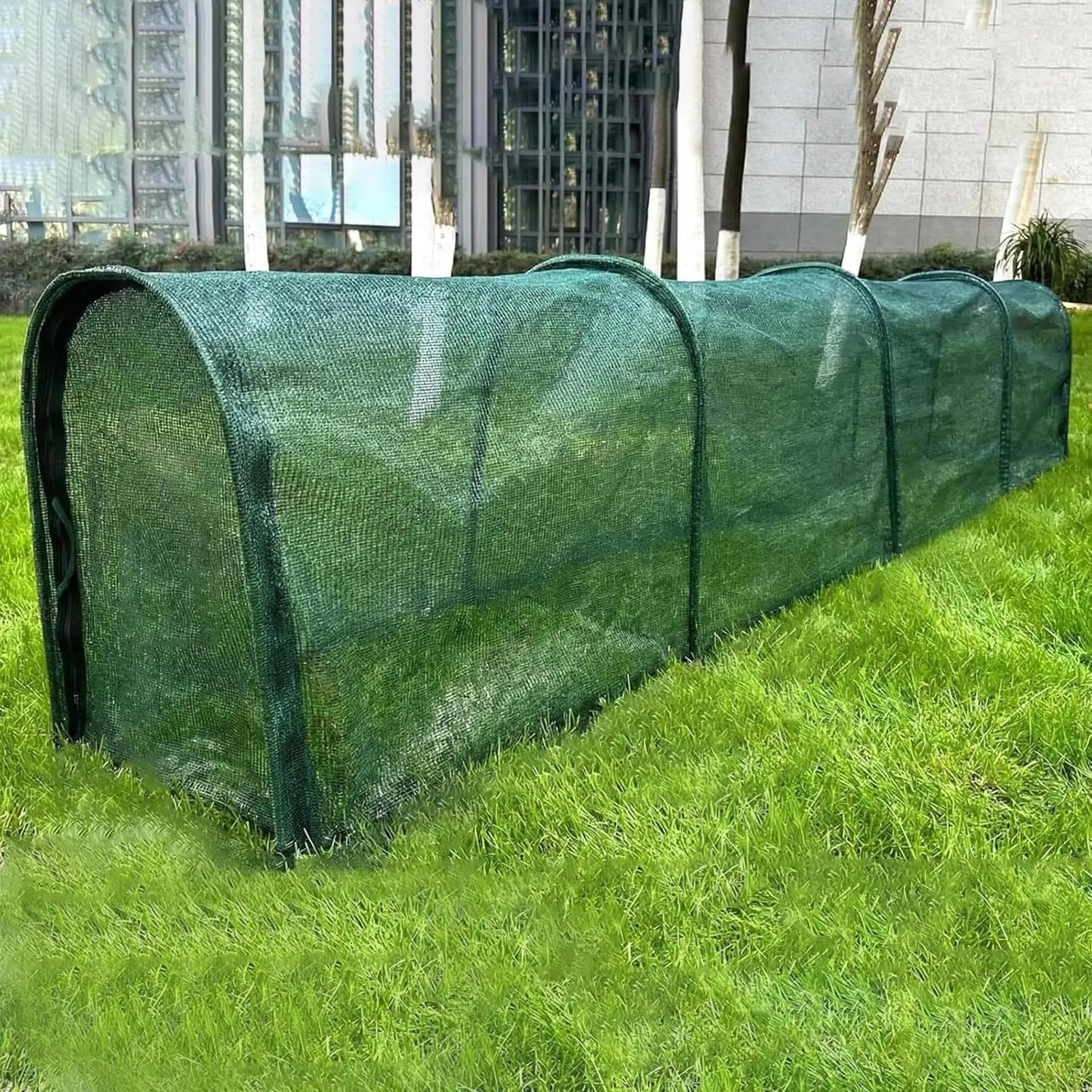Foldable chicken coop tunnel Poultry/Pet Chicken/Duck Enclosure Tunnel Includes Shade Net Installation Flexible Garden Tunnel