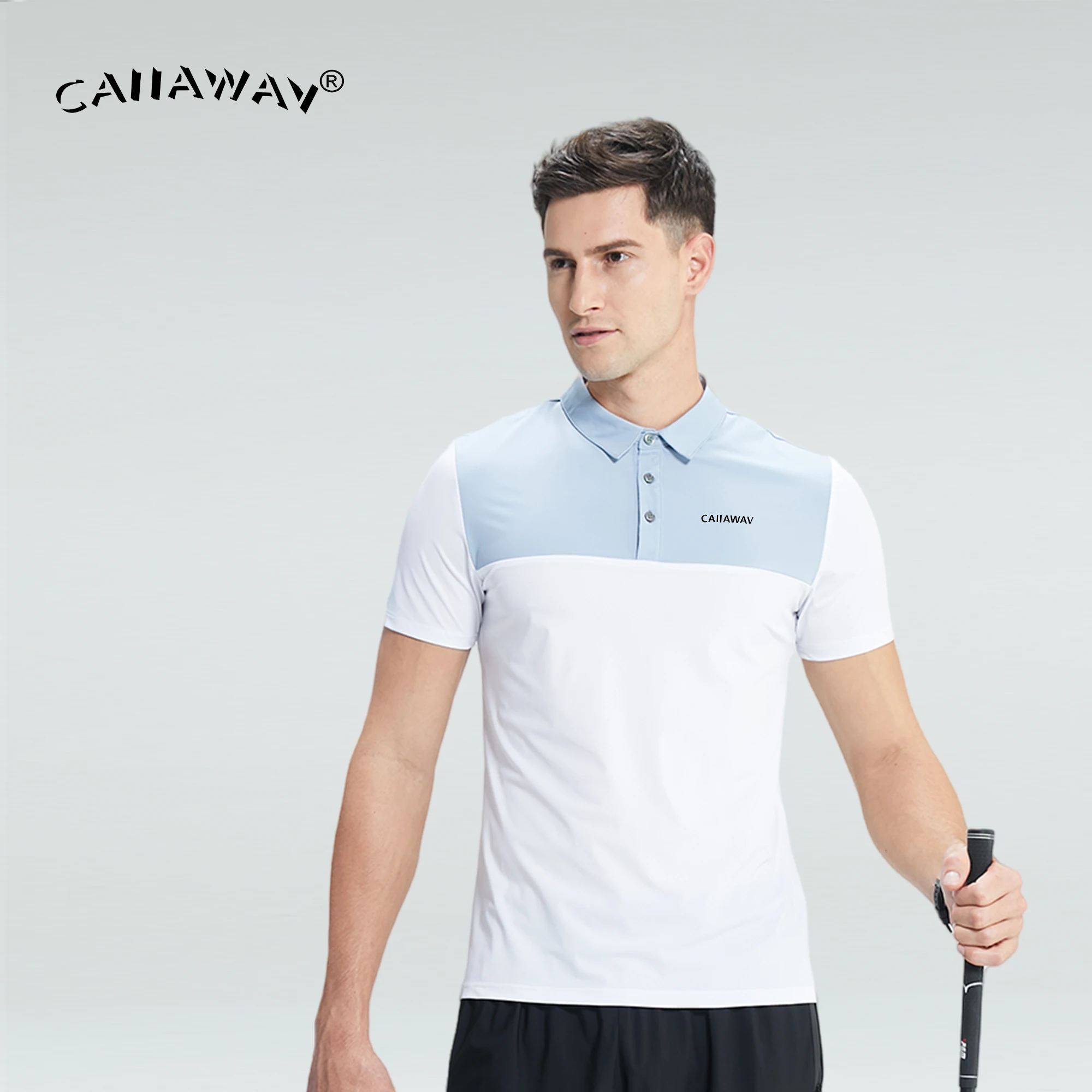 

CAIIAWAV Golf Short sleeved Polo Shirt Men's Top T-shirt GOLF Short sleeved Men's Breathable Quick drying New Style