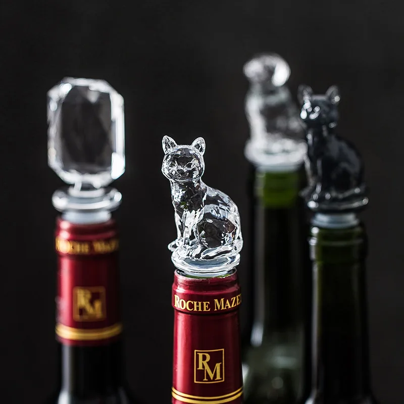 

Franc Cat Animal Creative Red Wine Bottle Stopper Household Cute Sparkling Wine Sealed Wine Stopper Bottle Stopper