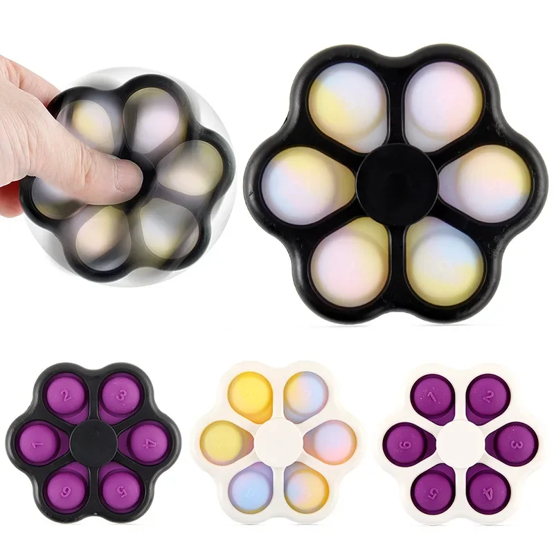 

Multi-style Fingertip Spinning Top Fidget Spinner Pops Its Bubble Fidget Toys Hand Sensory Simple Dimple Antistress Spinner Toys