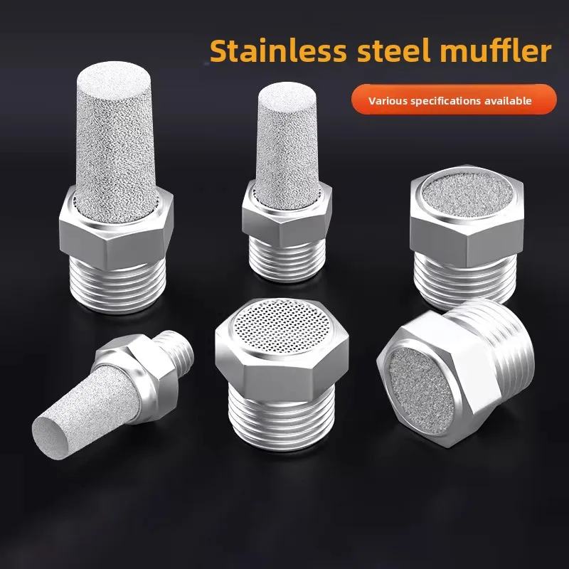 10PCS 304 Stainless Steel Pneumatic Muffler M5 1/8