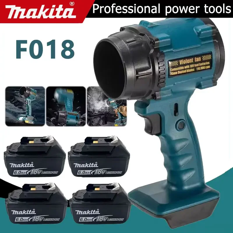 

Makita 18V Battery F018 High Power Violent Fan Brushless Air Blower Turbo Fan Adjustable Speed Leaf Duster Jet Fan