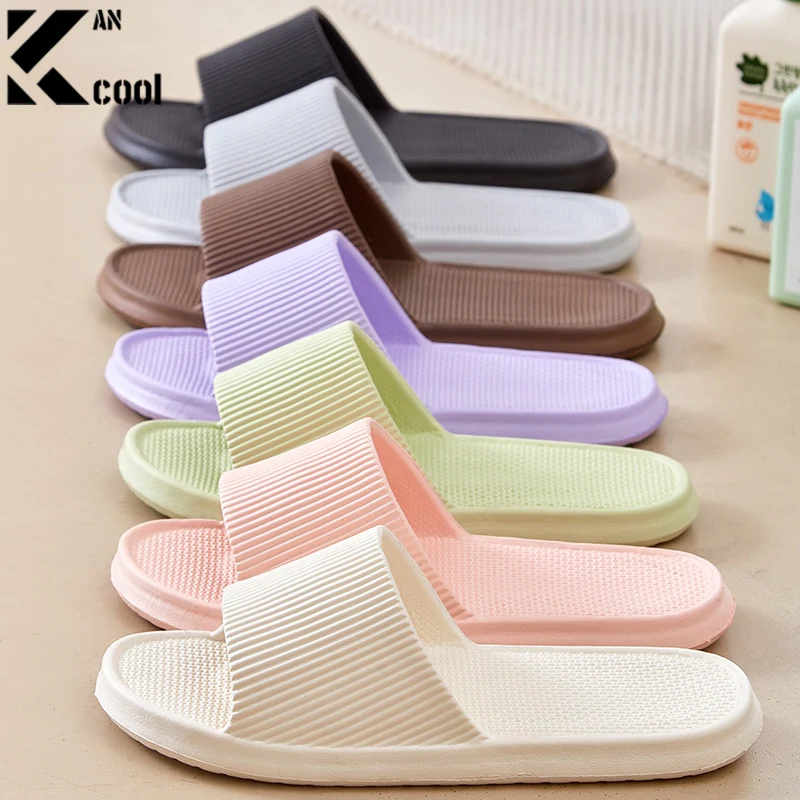 Zapatillas de casa de verano antideslizantes para mujer, sandalias de suela suave Eva, Chanclas de playa con fugas