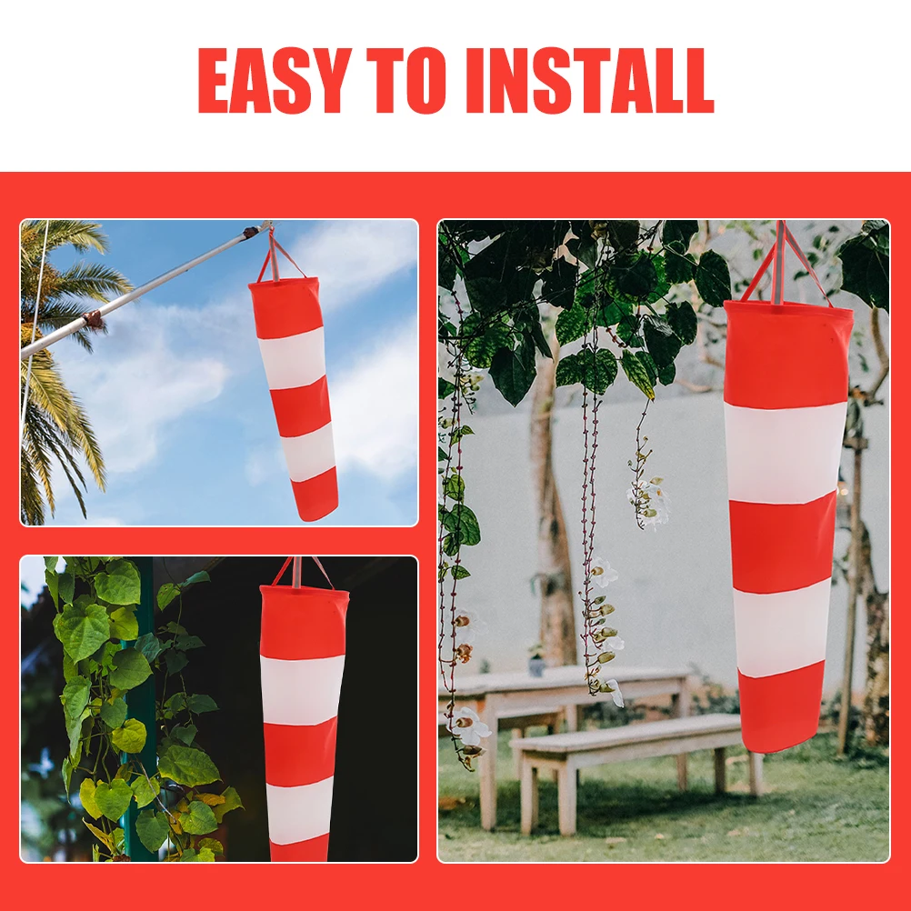 

Heavy Duty Windsock Outdoor Wind Direction Indicator Reflective Flag Garden Decoration Camping Tool for Yard Lawn Door