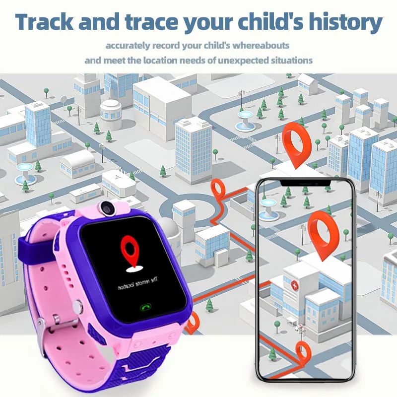 Hot Sale Q12 Kids SmartWatch Waterproof IP67 SOS Antil-lost Phone Watch Baby 2G SIM Card Call Location Tracker Child Smartwatch