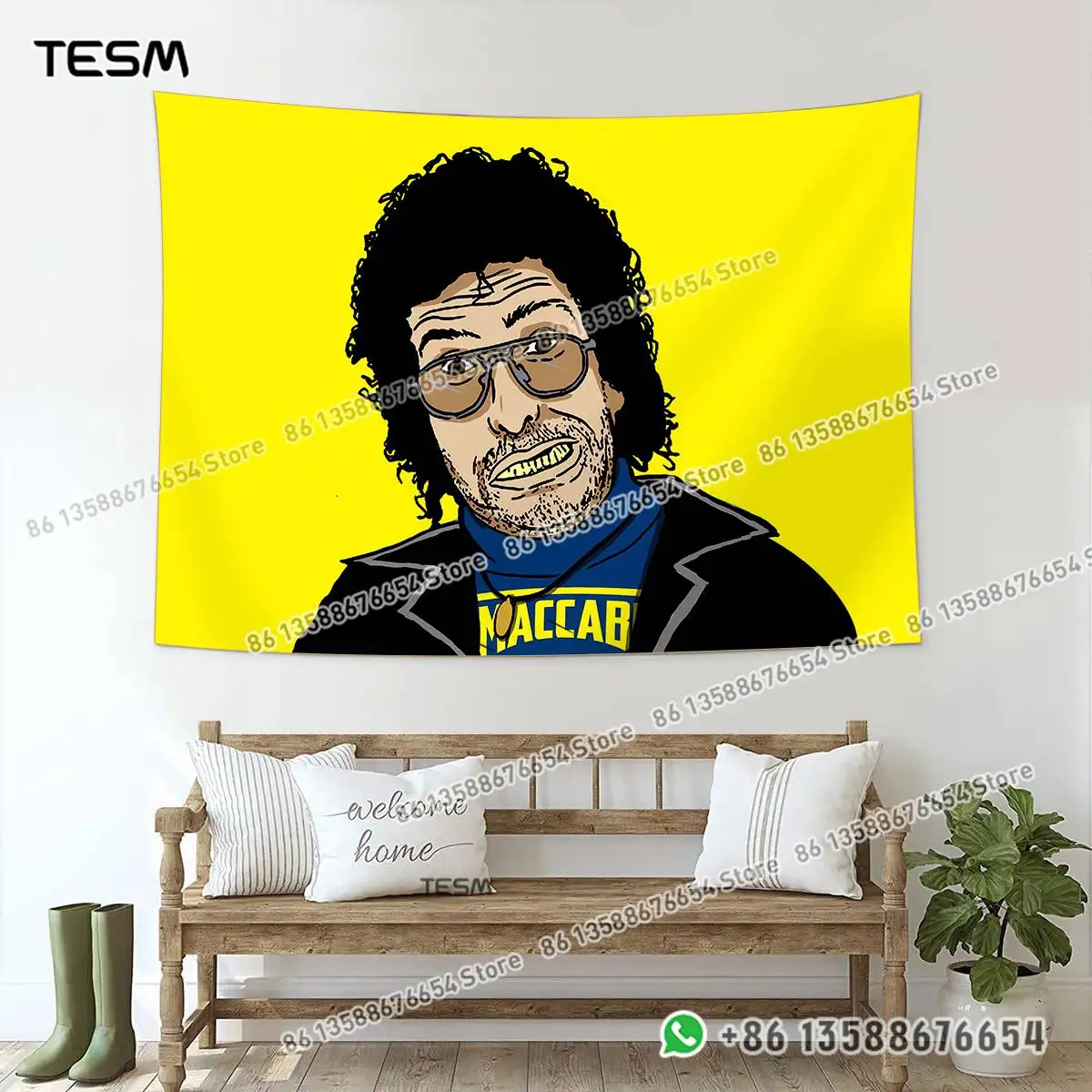 TESM 3D Print Competition Banners Fence Flags Wall Art Decorative Tapestries Hanging Freely Suitable Living Rooms  Bedrooms