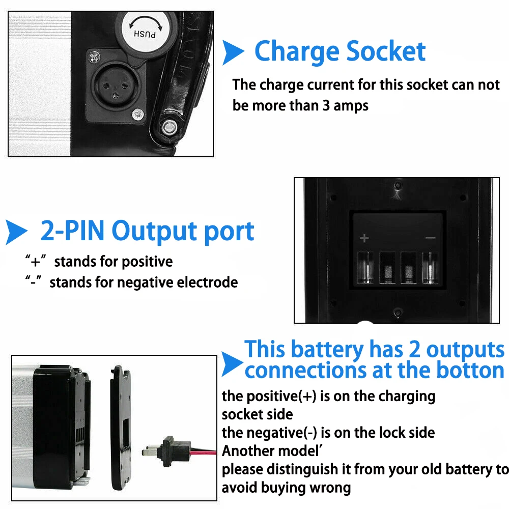 Silverfish Ebike Battery 48v 21ah Silver Fish E-Bike Batteries 18650 48v Lithium ion Bottom Discharge Electric Bicycle Batterry