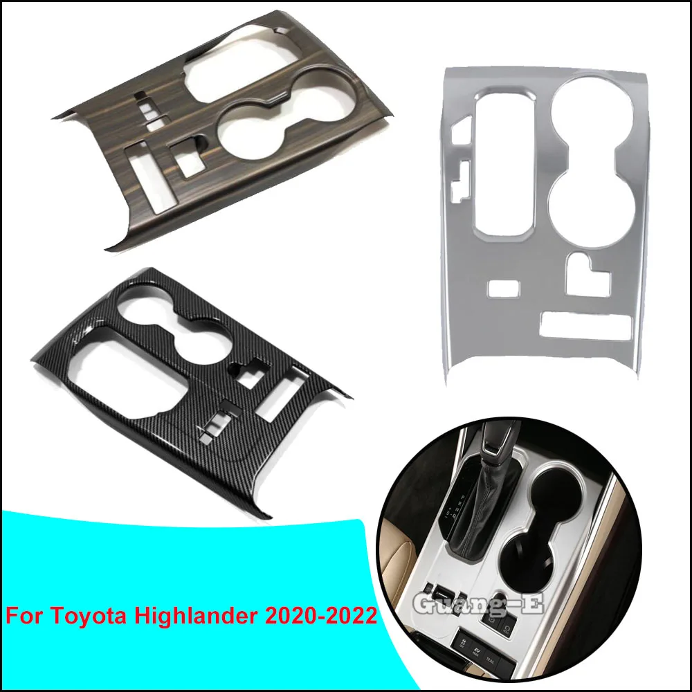 

For Toyota Highlander 2020 2021 2022 Car ABS Inside Inner Middle Shift Stall Paddle Cup Switch Frame Trim Sticker Armrest