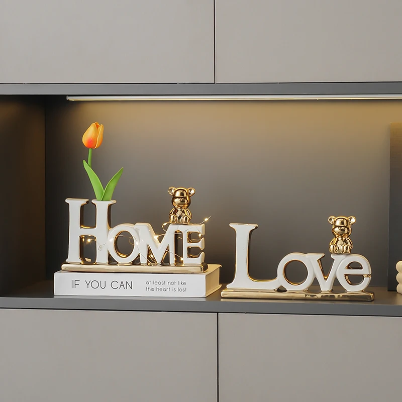 

New home decorations ornaments English letters porch living room wine cabinet handicrafts housewarming gifts wedding gifts