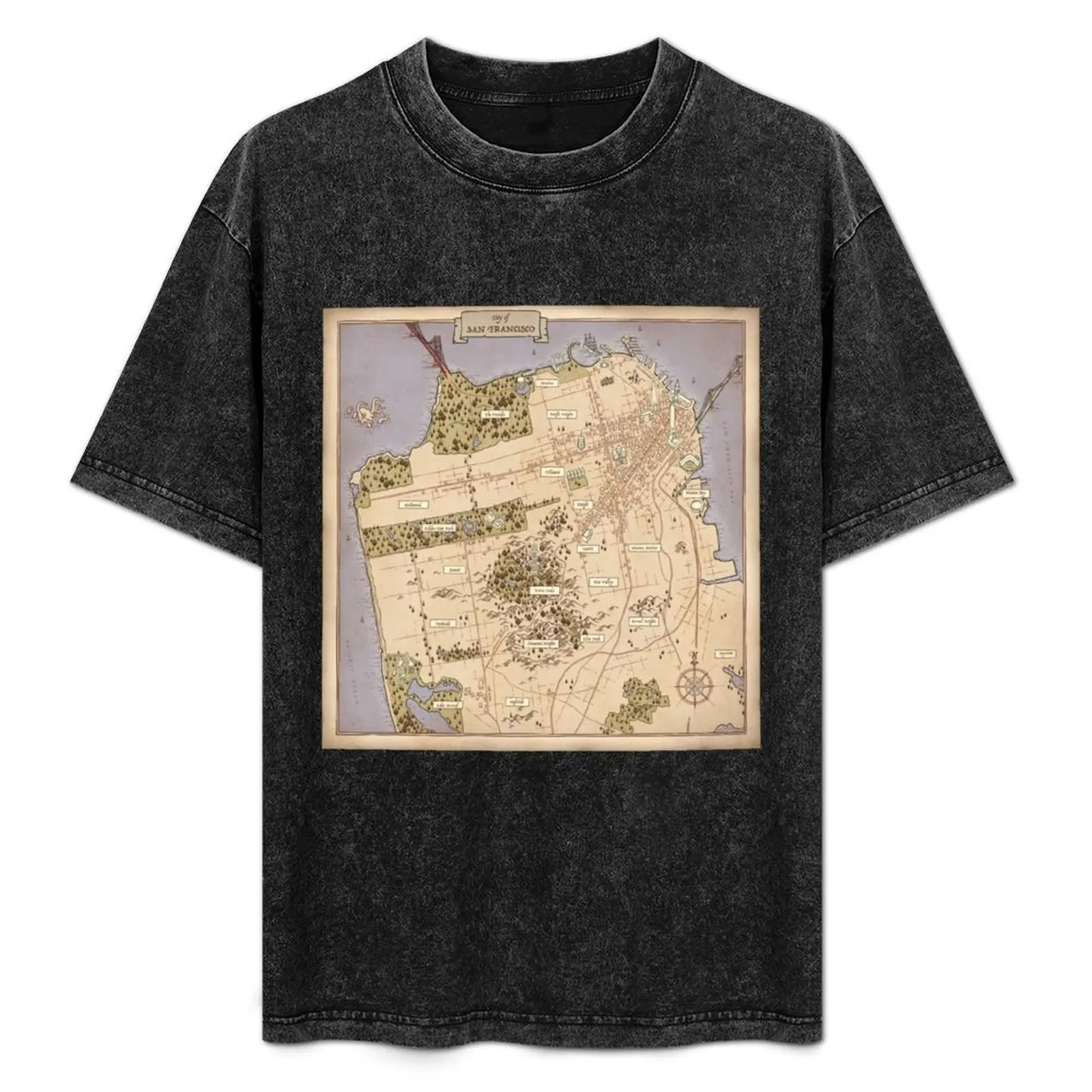 

San Francisco Fantasy Map T-Shirt plus sizes new gifts and t-shirts oversize t-shirts man mens clothing