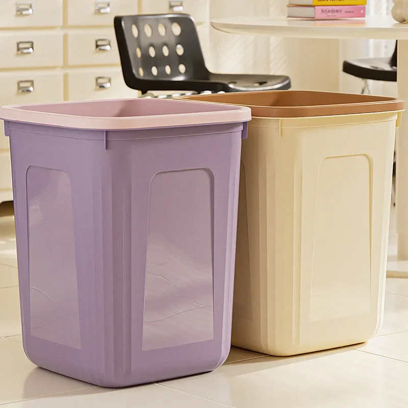 for Kitchen Trash Can with Pressure Ring Large Capacity Garbage Bin for Living Room Bedroom Bathroom High Value Waste Paper