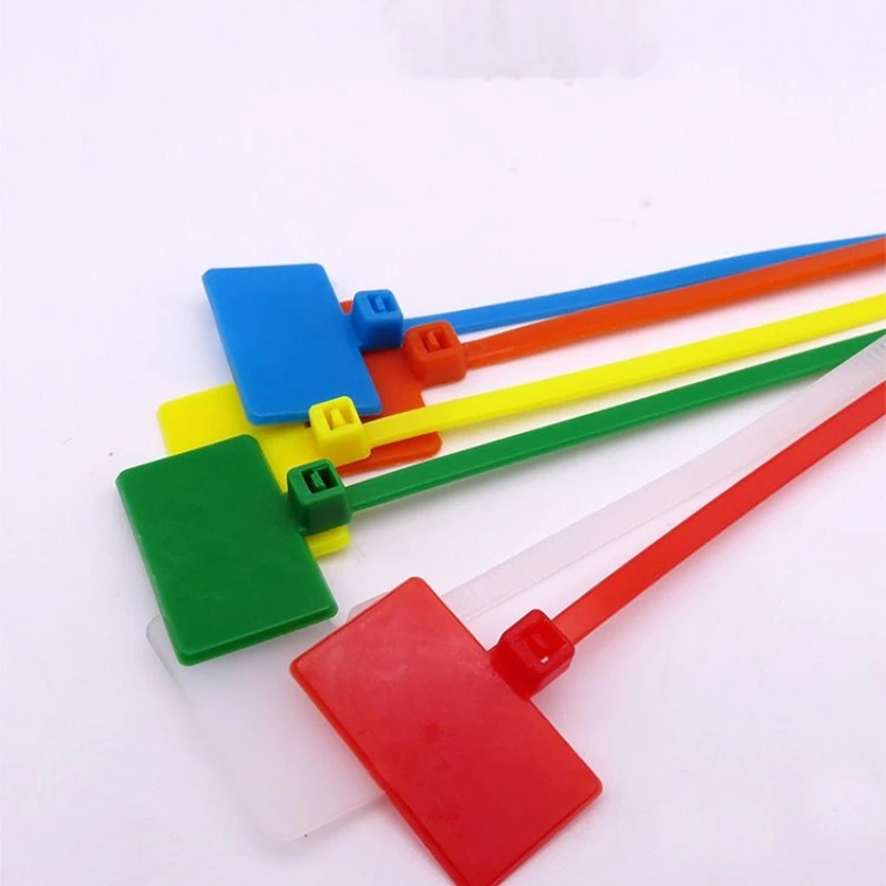 4x150 Handwritten Signage Cable Ties with Markable Labeling Cable Ties and Color Fixed Ties100PCS