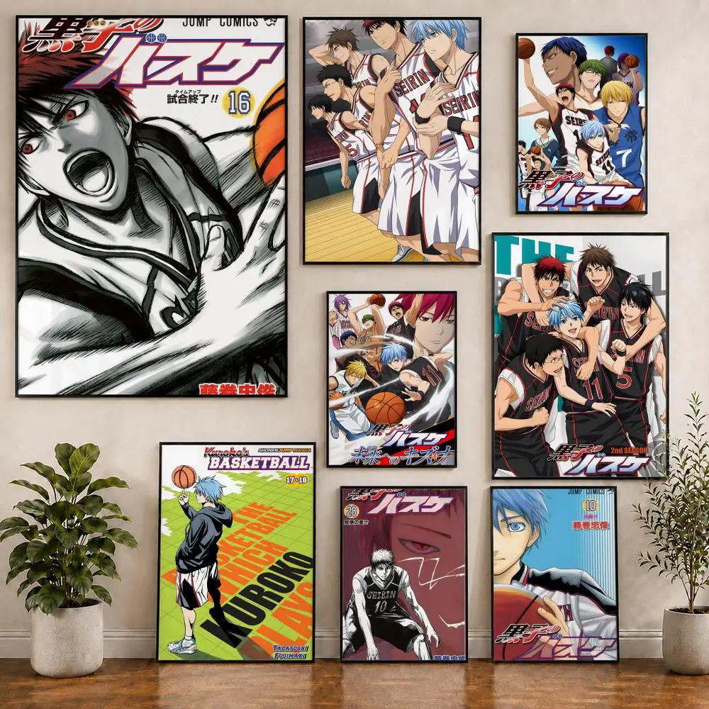 Anime Kurokos Basketball Sports Poster Pvc HD Peel and Stick Modern poster Home Office Living Room Dining Room Wall Decor