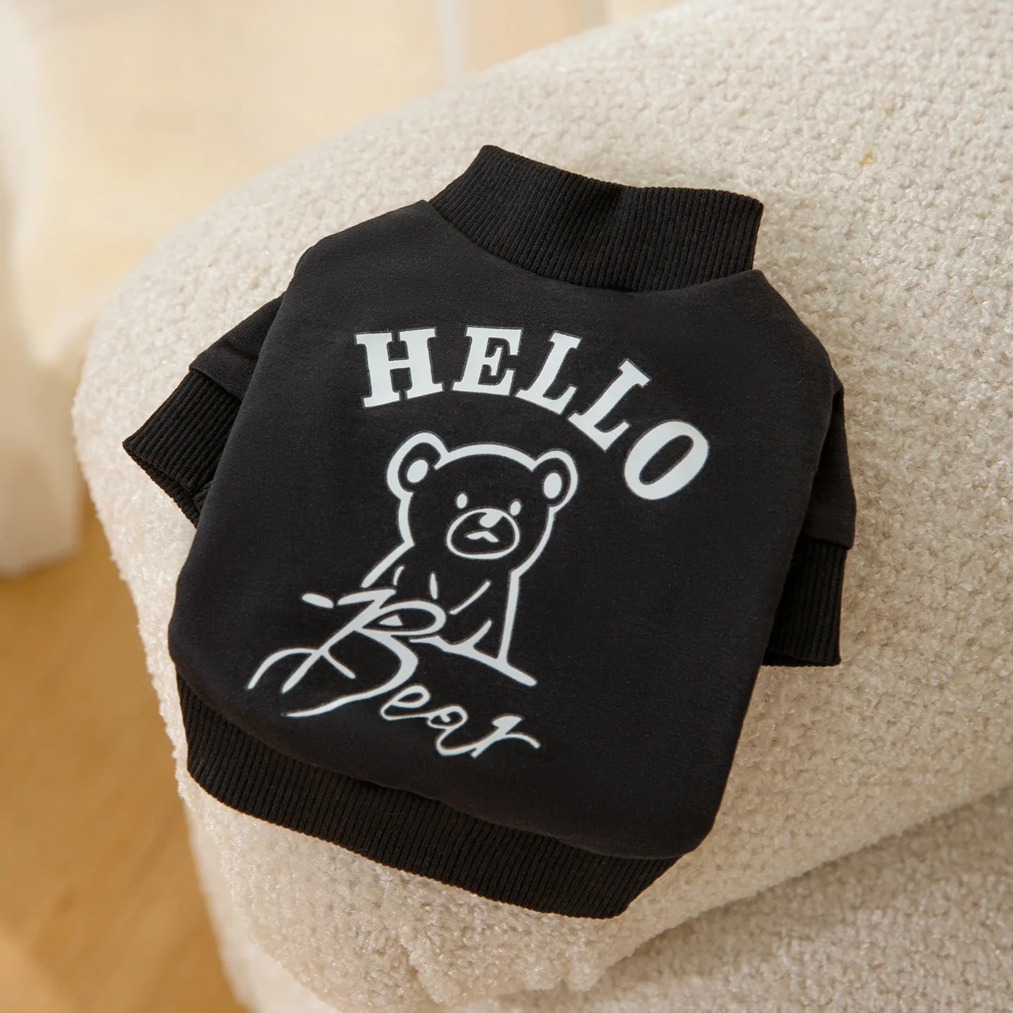 

Cute Bear Print Yorkshire Sweatshirt Warm Clothing for Puppy Teddy Cartoon Pullover Sweater Maltese Winter Casual Clothes