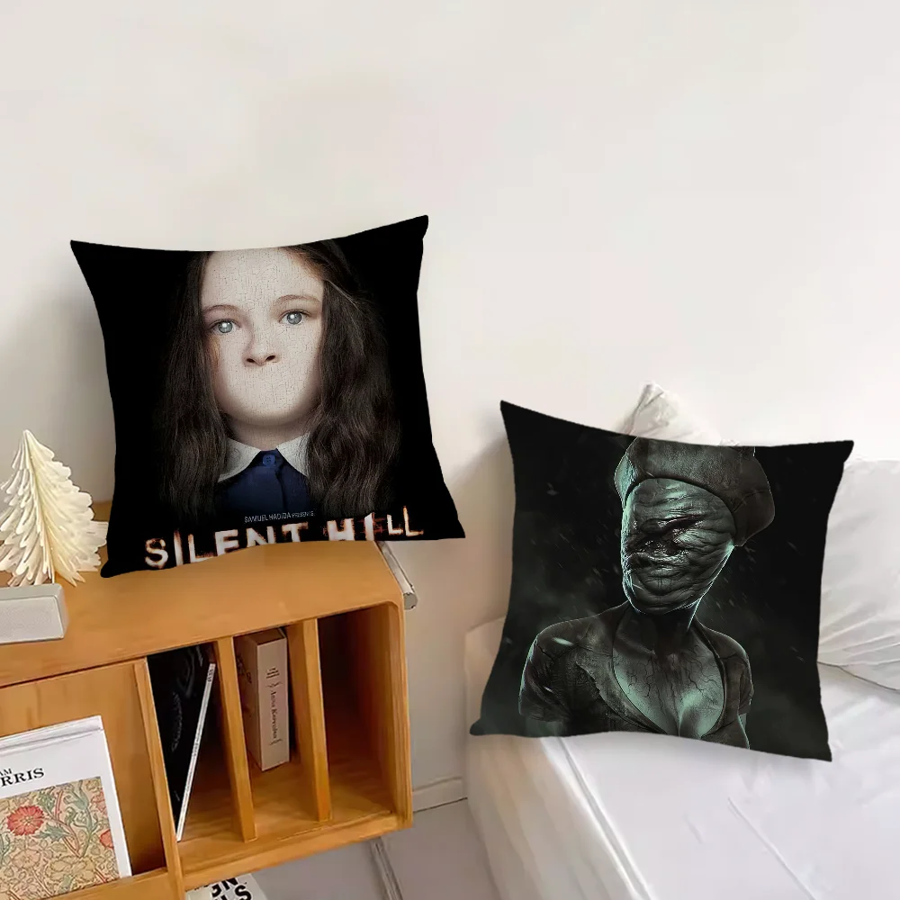 فيلم رعب غطاء وسادة تل صامت طباعة ديكور غرفة المنزل أريكة المعيشة مكتب مقهى سيارة الشمال البساطة غطاء #3