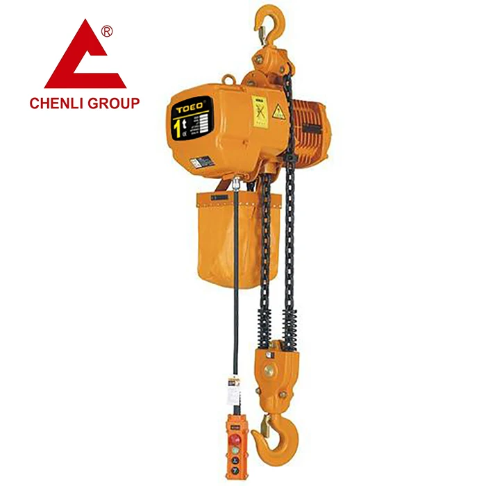 0.5 Ton 1 Ton 1 Phase Industrial Electric Chain Hoist with G80 Hook Heavy Duty Crane Hoist for Warehouse Material Handling