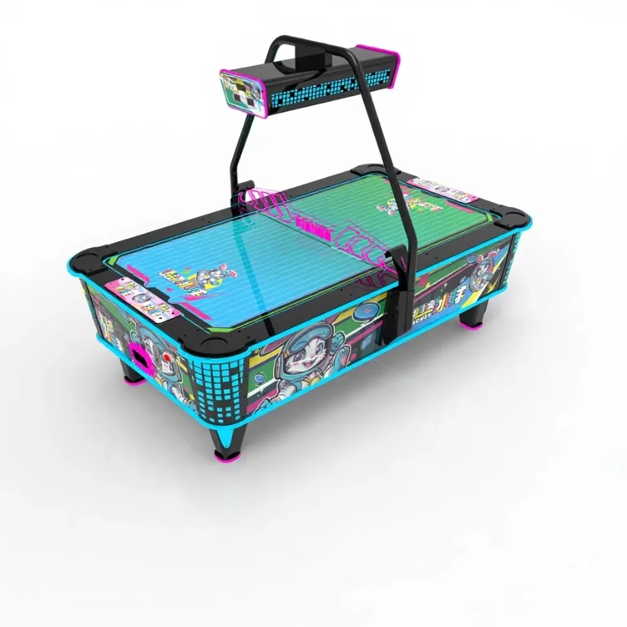Arcade air hockey table with ticket dispenser